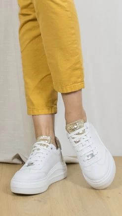 BASKETS UNISA FRAILE 23 -Chaussures Chic Et Tendance 014862 BASKETS FRAILE UNISA WHITE PLATI 2