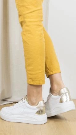 BASKETS UNISA FRAILE 23 -Chaussures Chic Et Tendance 014862 BASKETS FRAILE UNISA WHITE PLATI 3