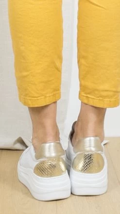 BASKETS UNISA FRAILE 23 -Chaussures Chic Et Tendance 014862 BASKETS FRAILE UNISA WHITE PLATI 4