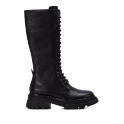 BOTTES CARMELA NOIR ZIP ET LACET