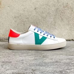 VICTORIA BERLIN EN CUIR NEON CORAIL -Chaussures Chic Et Tendance 1126171 2