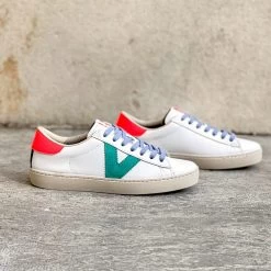 VICTORIA BERLIN EN CUIR NEON CORAIL