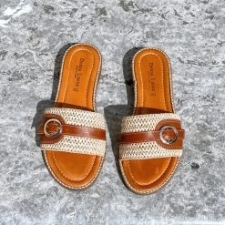 Donna Lucca Mule 1333 Cuir Et Rafia -Chaussures Chic Et Tendance 1333 2