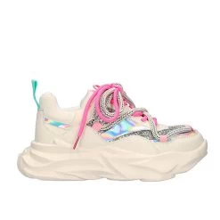 EXE Exé Baskets 22E03-1 Blanc Rose -Chaussures Chic Et Tendance 22e03 1 4