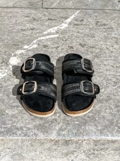 Refresh 79743 Mules 2 Bandes Beige-noir-kaki -Chaussures Chic Et Tendance 79743 3