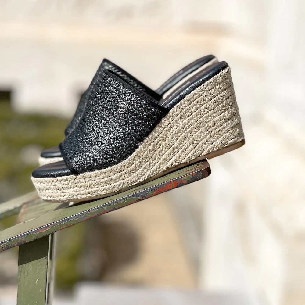 Refresh Mules Compensées 79785 Beige-kaki-noir 3 Refresh Mules Compensées 79785 Beige-kaki-noir – Image 3