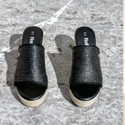 Refresh Mules Compensées 79785 Beige-kaki-noir 8 Refresh Mules Compensées 79785 Beige-kaki-noir -Chaussures Chic Et Tendance 79785 3