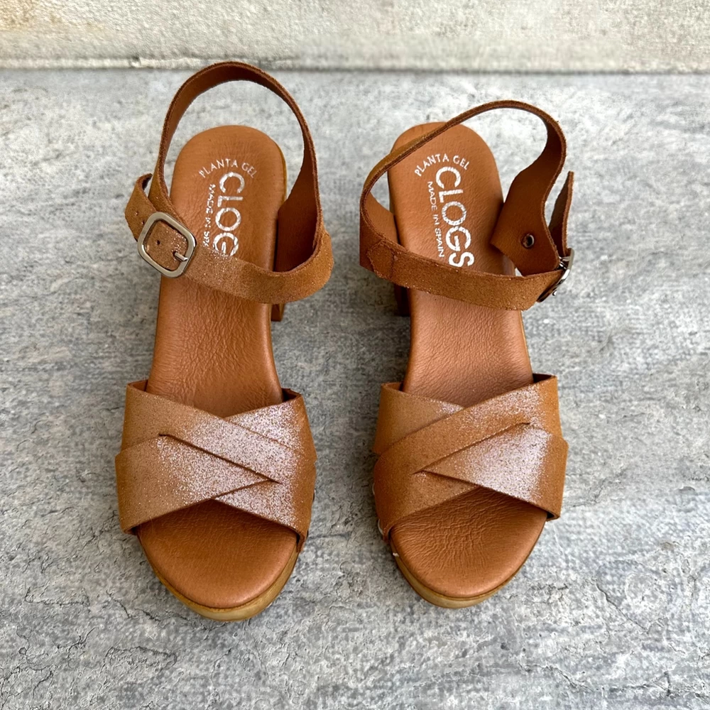 Clogs Sandales 801 Cuir Glitter 3 Couleurs 4 Clogs Sandales 801 Cuir Glitter 3 Couleurs – Image 4