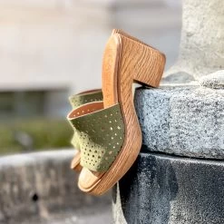 Kaola 940F Mule à Talon Kaki -Chaussures Chic Et Tendance 940 f kaki 3