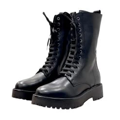 BOTTINES CUIR NOIR LACETS AF20 -Chaussures Chic Et Tendance af20 2