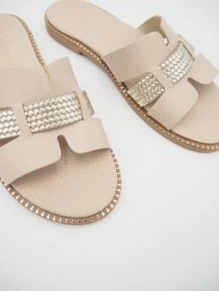 ANDROS MULES EN CUIR NOIR OU BEIGE -Chaussures Chic Et Tendance andros 4