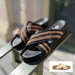 Anamaïa Mules Croisées Rafia SB 514