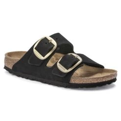 Birkenstock Arizona Big Buckle Noir Et Doré
