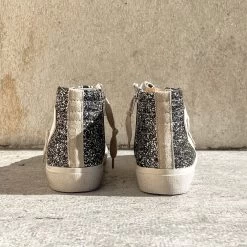 BASKETS MONTANTES A ETOILE GLITTER ET SERPENT -Chaussures Chic Et Tendance basket montantes a etoile m1505 serpent 3