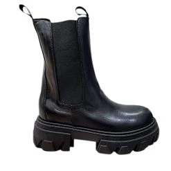 BOOTS CUIR NOIR ENFILABLE C6