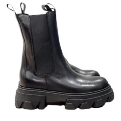 BOOTS CUIR NOIR ENFILABLE C6 -Chaussures Chic Et Tendance c6 4