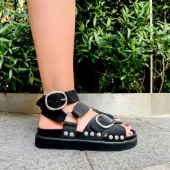 Pastelle Paris Sandales Chloé Noir En Cuir