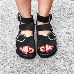 Pastelle Paris Sandales Chloé Noir En Cuir -Chaussures Chic Et Tendance chloe noir 4