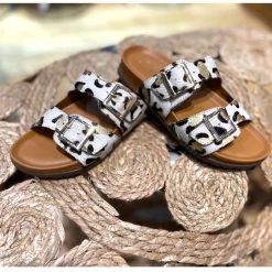 MULES 2 BANDES PONY LEOPARD -Chaussures Chic Et Tendance chv100 2