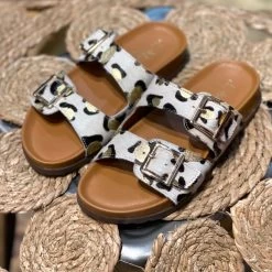 MULES 2 BANDES PONY LEOPARD -Chaussures Chic Et Tendance chv100 3