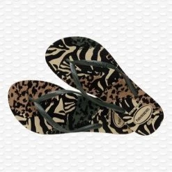 HAVAIANAS SLIM ANIMAL OLIVE -Chaussures Chic Et Tendance havaianas slim animal olive 2