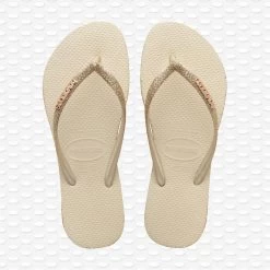 HAVAIANAS SLIM SPARKLE BEIGE -Chaussures Chic Et Tendance havaianas slim sparkle beige 2