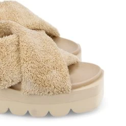 No Name Mules July Slap Teddy Latte -Chaussures Chic Et Tendance july slap teddy 2