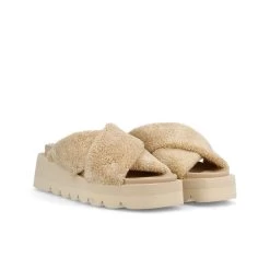 No Name Mules July Slap Teddy Latte -Chaussures Chic Et Tendance july slap teddy 3