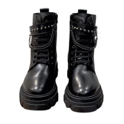 BOTTINES CUIR NOIR M01 -Chaussures Chic Et Tendance m01 3