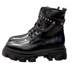 BOTTINES CUIR NOIR M01 -Chaussures Chic Et Tendance m01 4