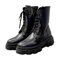 BOTTINES CUIR LACETS M02 -Chaussures Chic Et Tendance m02 2