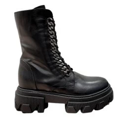 BOTTINES CUIR LACETS M02