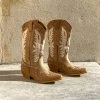 BOTTES WESTERN BOHEME BEIGE ET DORÉ
