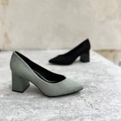 Corina Escarpin Vert Ou Noir -Chaussures Chic Et Tendance m2595 escarpin 4