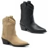 Santiags Boots Beige Ou Noir