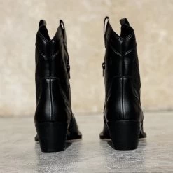 Santiags Boots Beige Ou Noir -Chaussures Chic Et Tendance m2615 3