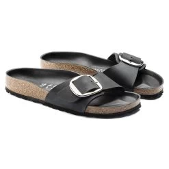 Birkenstock Madrid Big Buckle Cuir Noir