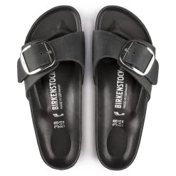 Birkenstock Madrid Big Buckle Cuir Noir -Chaussures Chic Et Tendance madrid big buckle 3