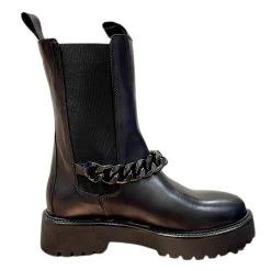 BOOTS CUIR ET CHAINE MO7 -Chaussures Chic Et Tendance mo7 2