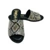 Mules Cuir KAOLA Effet Python Terre
