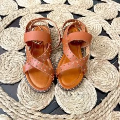 SANDALES DONNA LUCCA CUIR CAMEL OU NOIR 1235 MOD -Chaussures Chic Et Tendance sandales 1235 mod 1