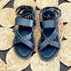 SANDALES DONNA LUCCA CUIR CAMEL OU NOIR 1235 MOD -Chaussures Chic Et Tendance sandales 1235 mod 2