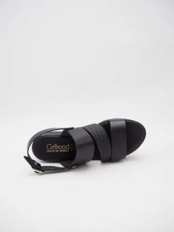 SANDALES SANTORIN COMPENSÉES CUIR NOIR 9 SANDALES SANTORIN COMPENSÉES CUIR NOIR -Chaussures Chic Et Tendance santorin 4